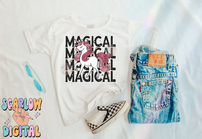 Magical PNG Digital Design Download, unicorn png, cute png designs, little girl designs, girl tshirt png, trendy png, preppy png designs