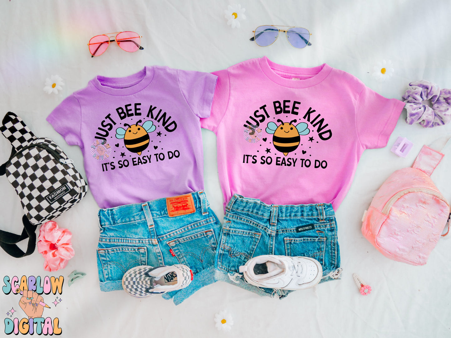 Just Bee Kind It's So Easy To Do PNG Digital Design Download, bumble bee png, kids png, png for kids shirts, trendy png, summer png design