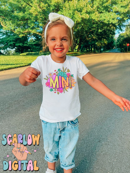 Floral Mini PNG-Flowers Sublimation Digital Design Download-png for kids, mama mini png, girl png, flower mini png, summer girl png