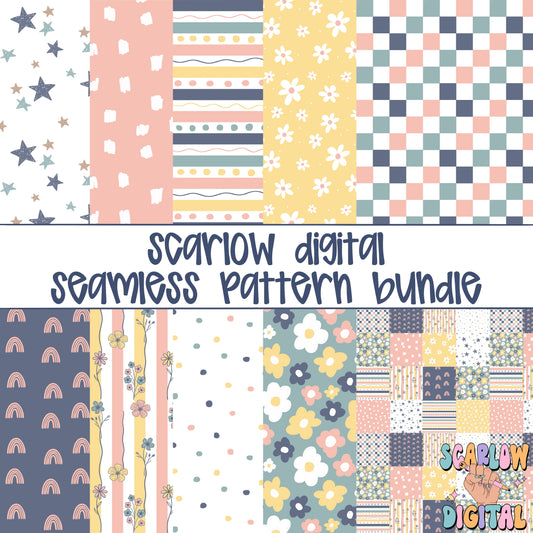 Colorful Seamless Pattern Digital Design Bundle