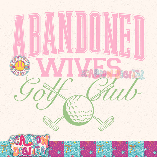 Abandoned Wives Golf Club PNG Digital Design