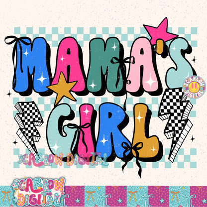 Retro Mama's Girl PNG Digital Design