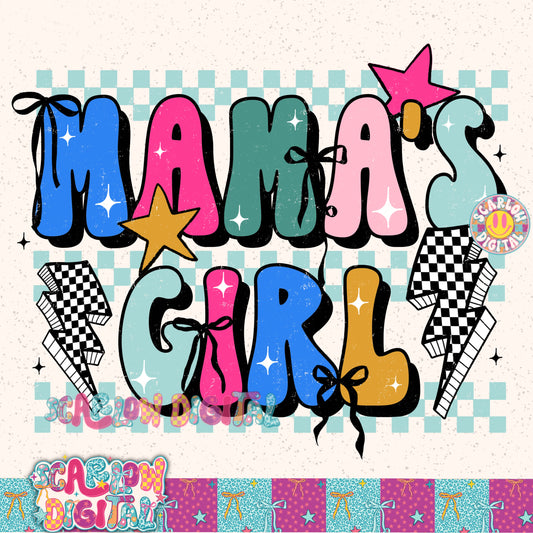 Retro Mama's Girl PNG Digital Design