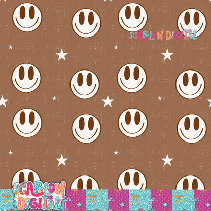 Happy Smiles Seamless Pattern Digital Design