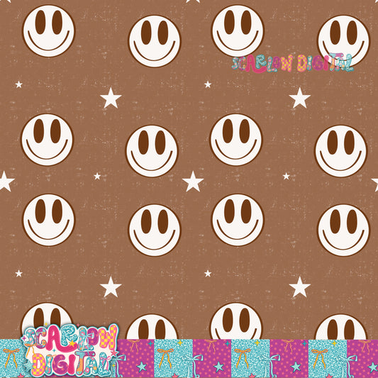 Happy Smiles Seamless Pattern Digital Design