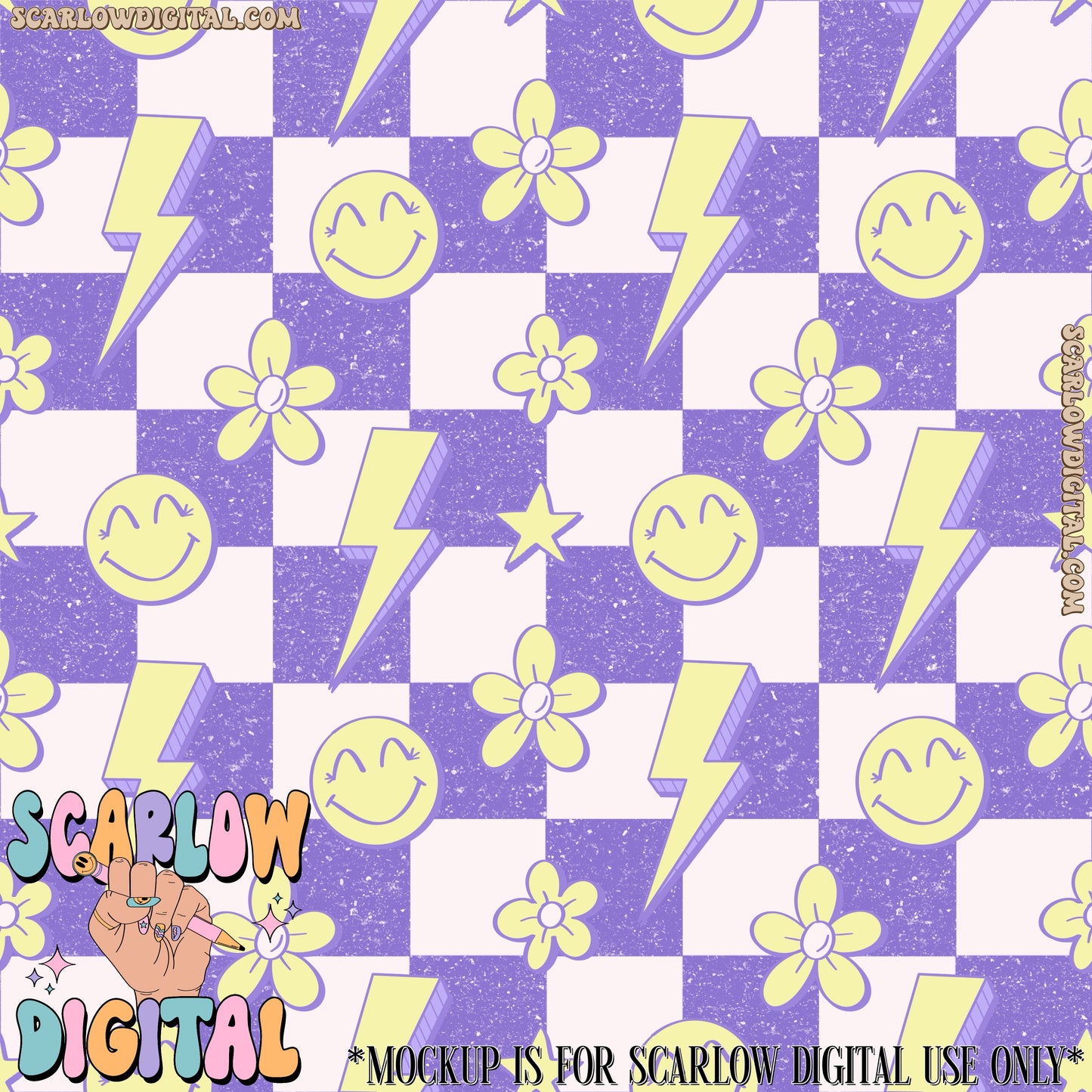 Retro Seamless Pattern Digital Design