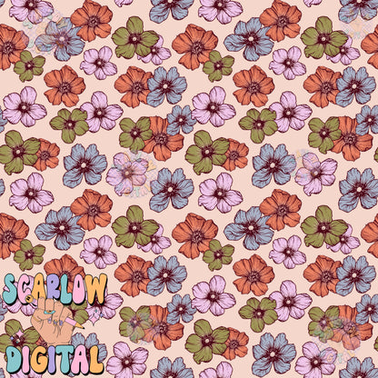 Flowers Seamless Pattern Digital Design