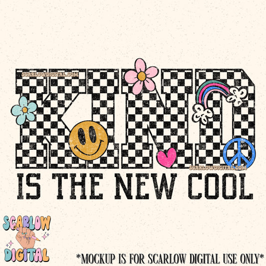 Kind is the New Cool PNG Digital Design