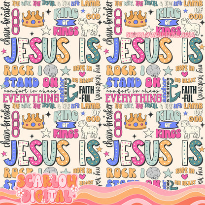 Jesus Is Seamless Pattern Digital Design