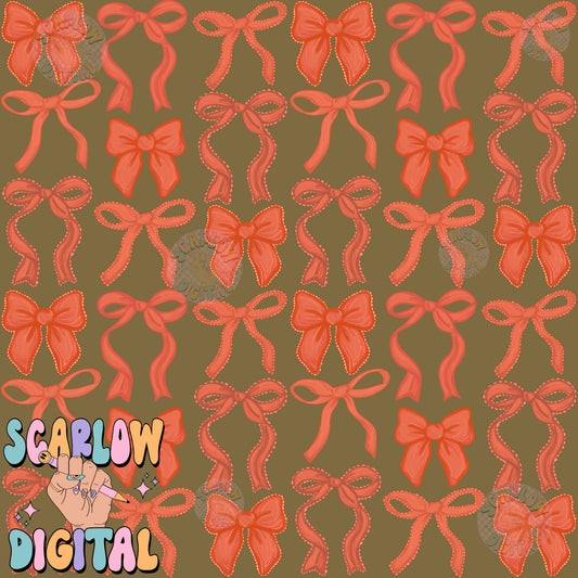 Red Bows Seamless Pattern Digital Design Download, christmas seamless pattern, coquette seamless pattern, traditional christmas seamless