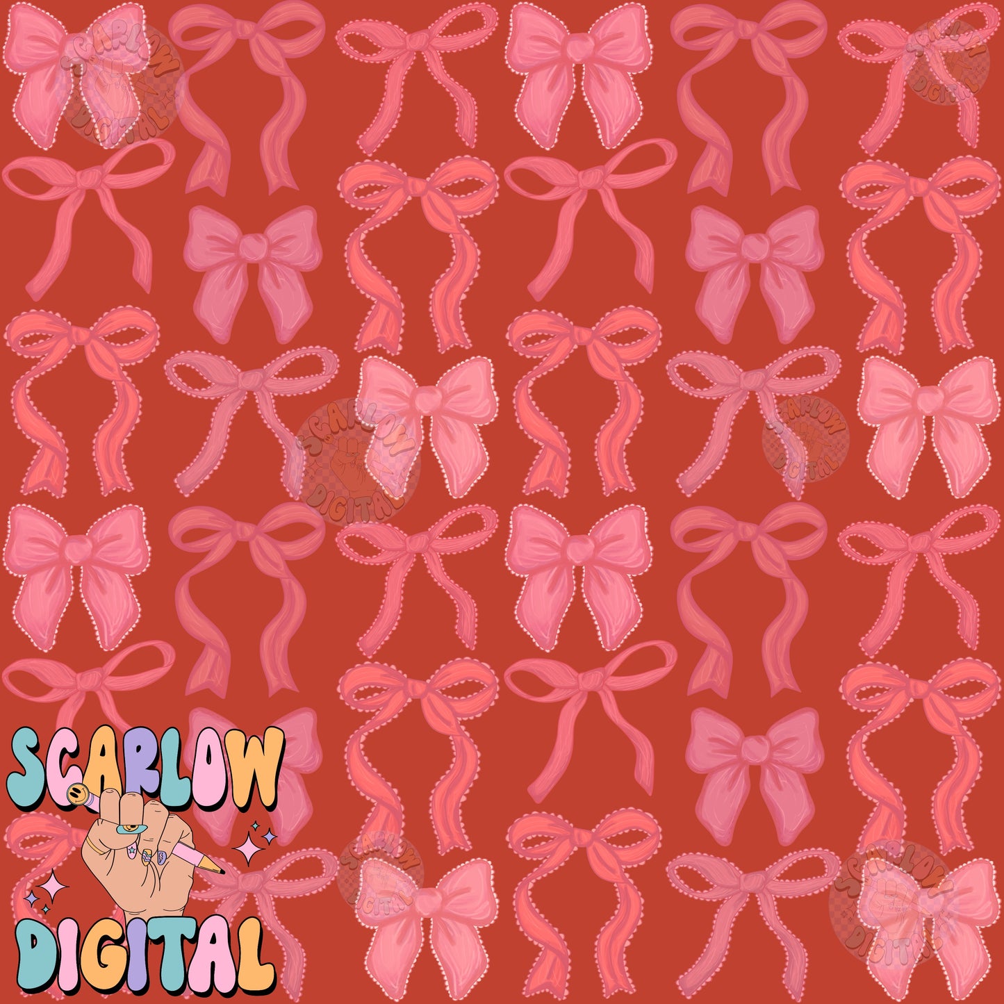 Pink Bows Seamless Pattern Digital Design Download, christmas seamless pattern, coquette seamless pattern, bows digital patterns prints