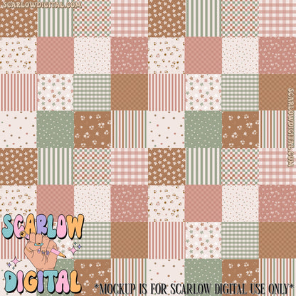 Boho Patchwork Seamless Pattern Digital Design