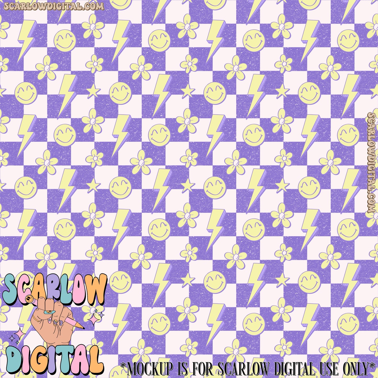 Retro Seamless Pattern Digital Design