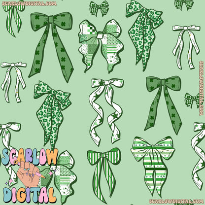 Lucky Bows Seamless Pattern Digital Design