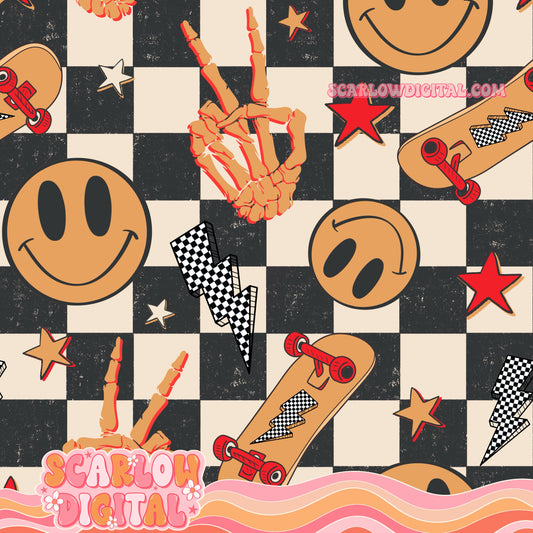 Grunge Seamless Pattern Digital Design