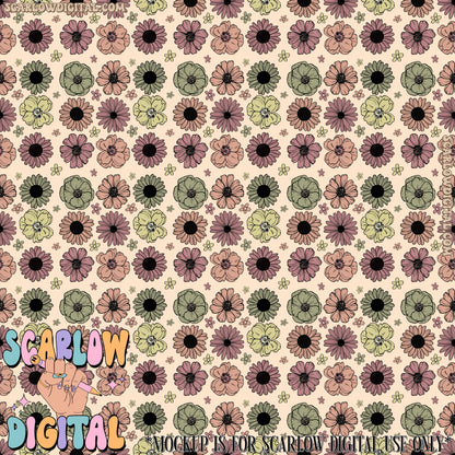 Flowers Seamless Pattern Digital Design