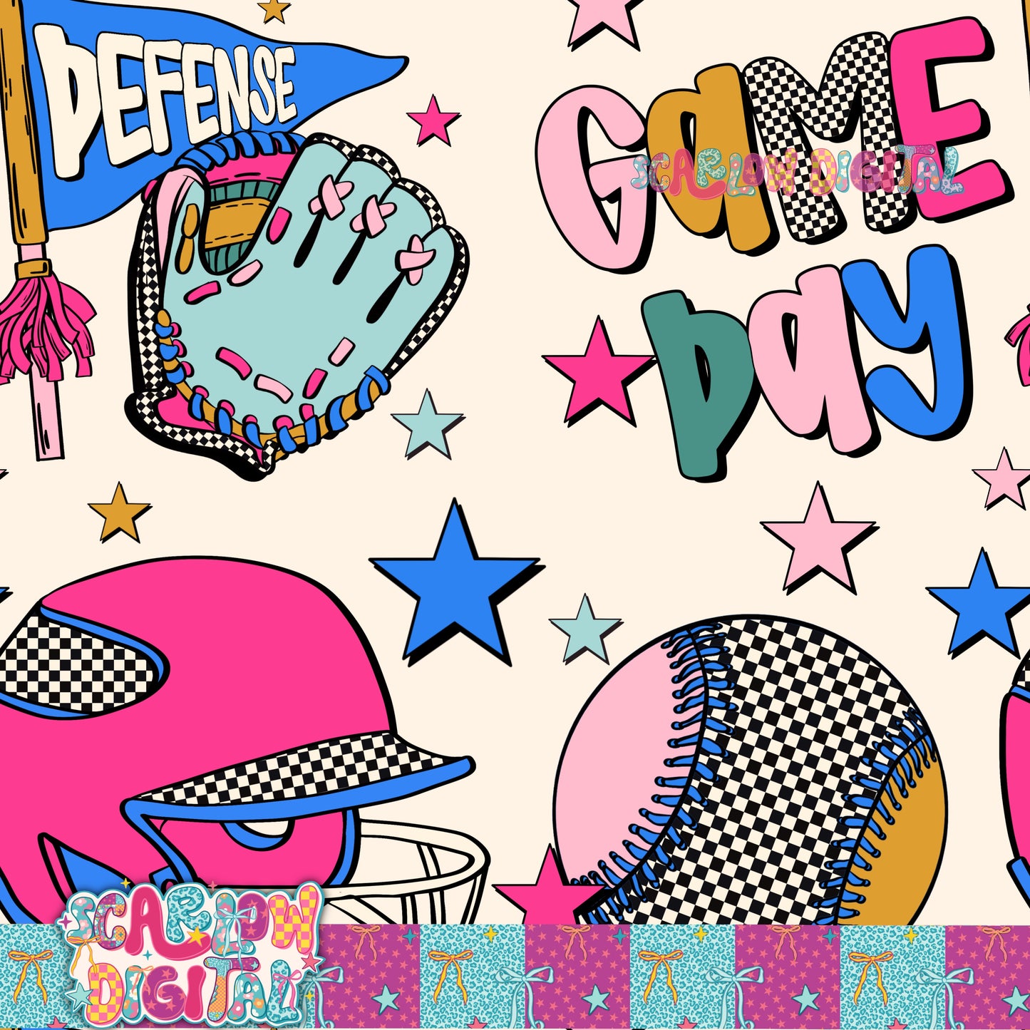 Retro Baseball or Softball PNG Digital Design With AND Without the Helmet's Face Cage