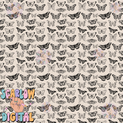 Butterflies Seamless Pattern Digital Design