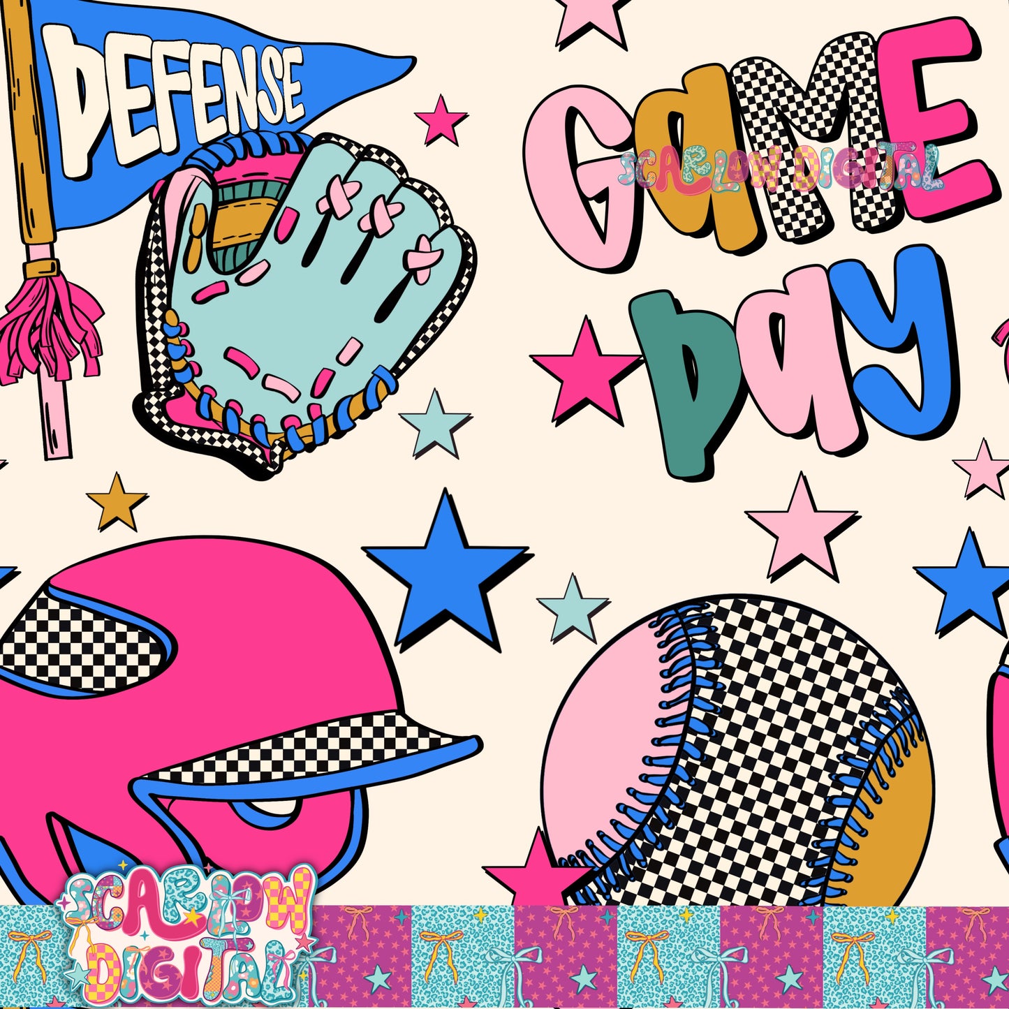 Retro Baseball or Softball PNG Digital Design With AND Without the Helmet's Face Cage