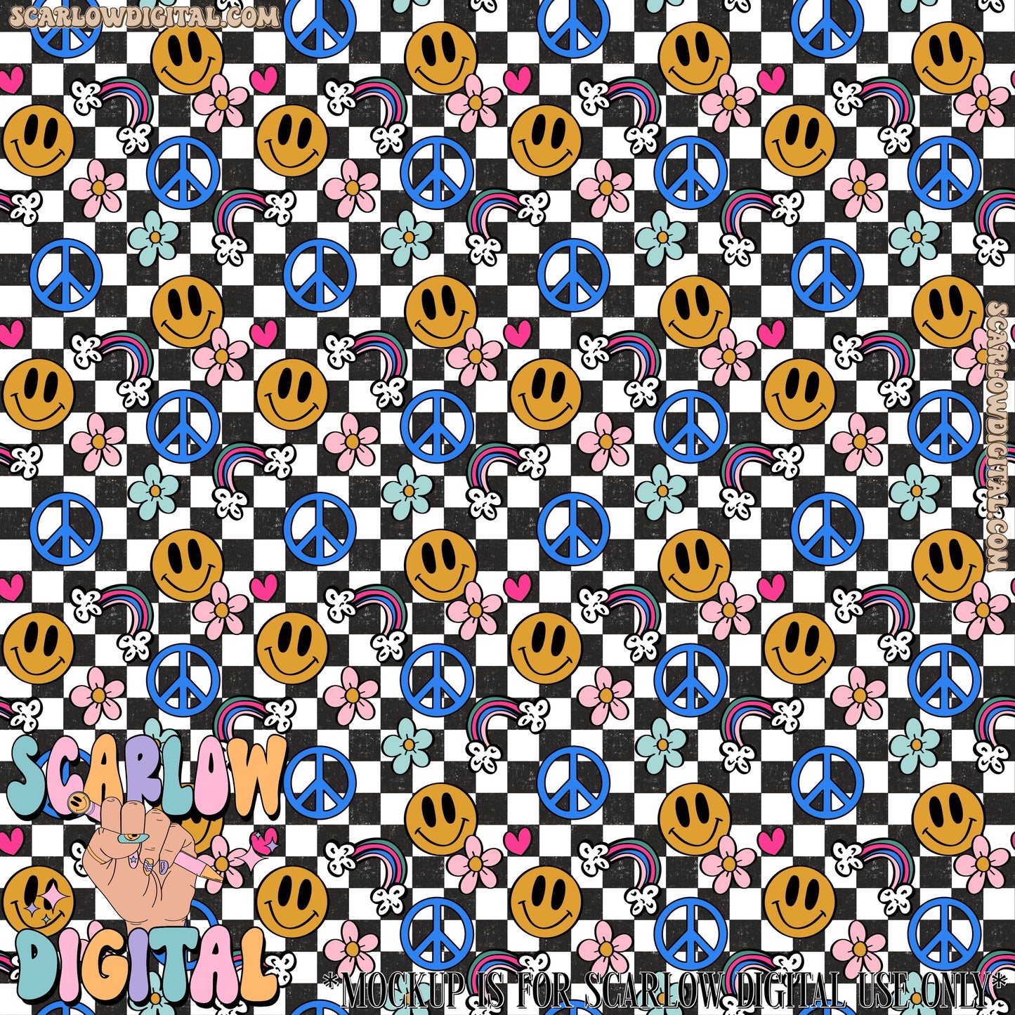 Retro Seamless Pattern Digital Design