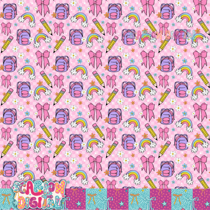 Back to School Seamless Pattern Digital Design
