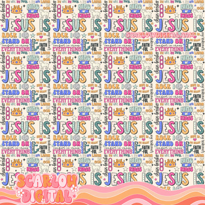 Jesus Is Seamless Pattern Digital Design