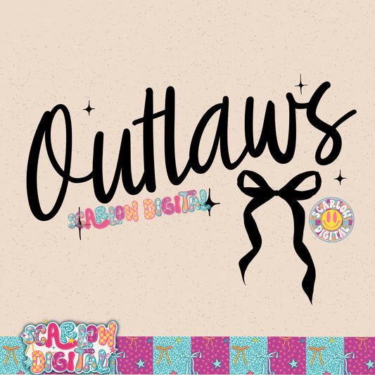 Outlaws Bow PNG Digital Design