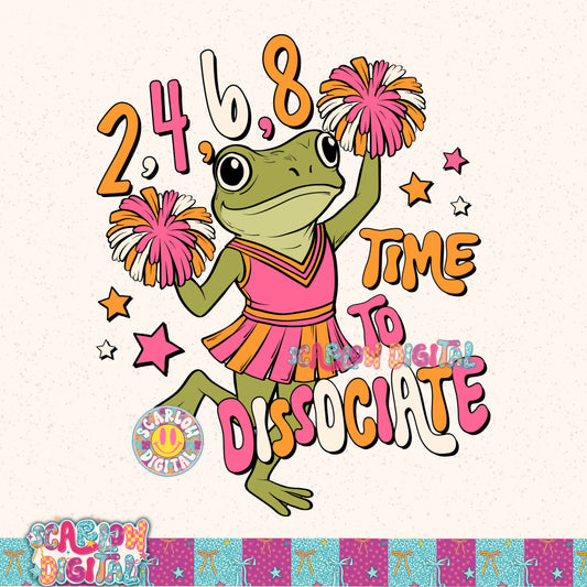 2, 4, 6, 8 Time to Dissociate PNG Digital Design
