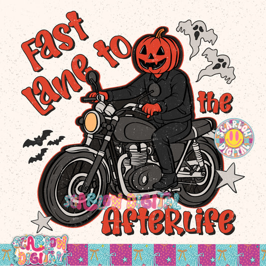 Fast Lane to the Afterlife PNG Digital Design
