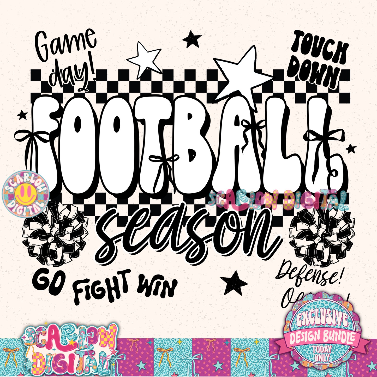 Exclusive Design Bundle - Includes 27 PNG Designs, 5 Alphas + Elements, and 9 Seamless Patterns