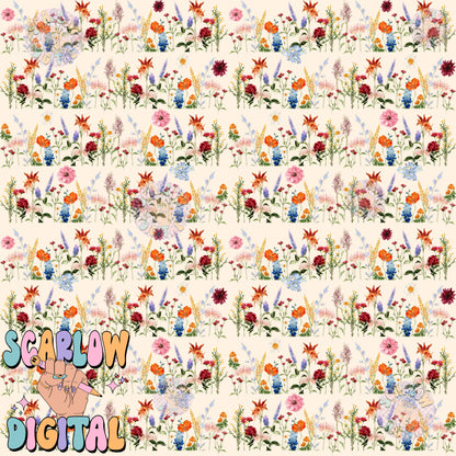 Flowers Seamless Pattern Digital Design Download