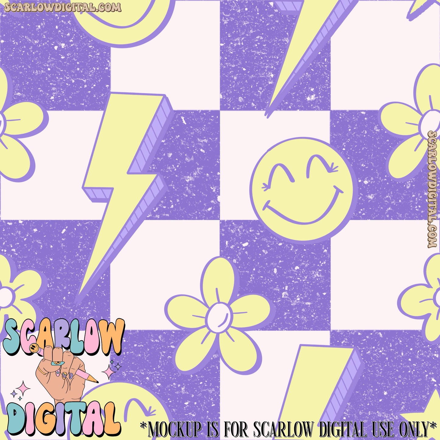 Retro Seamless Pattern Digital Design