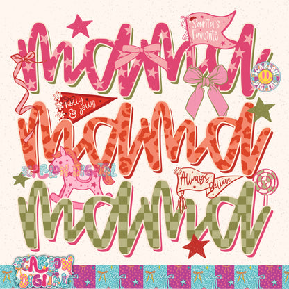 Christmas Mama PNG Digital Design