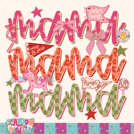 Christmas Mama PNG Digital Design