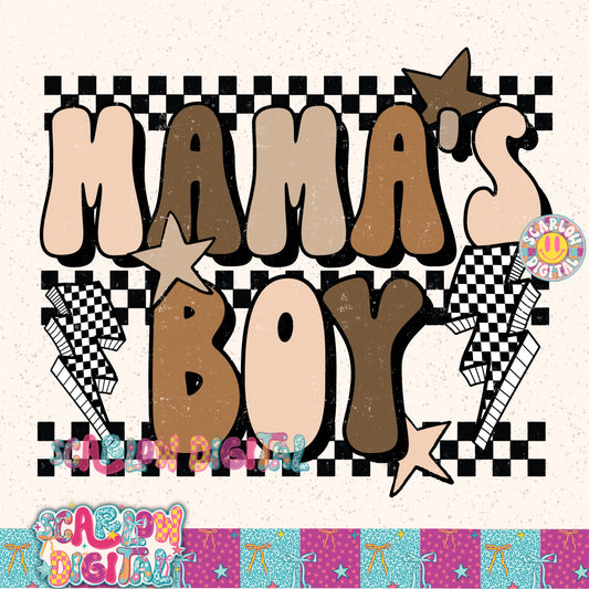 Brown Mama's Boy PNG Digital Design