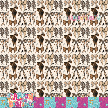 Leopard Bows Seamless Pattern Digital Design
