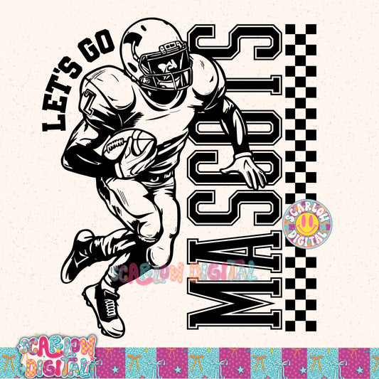 Custom Football Mascot PNG Digital Design