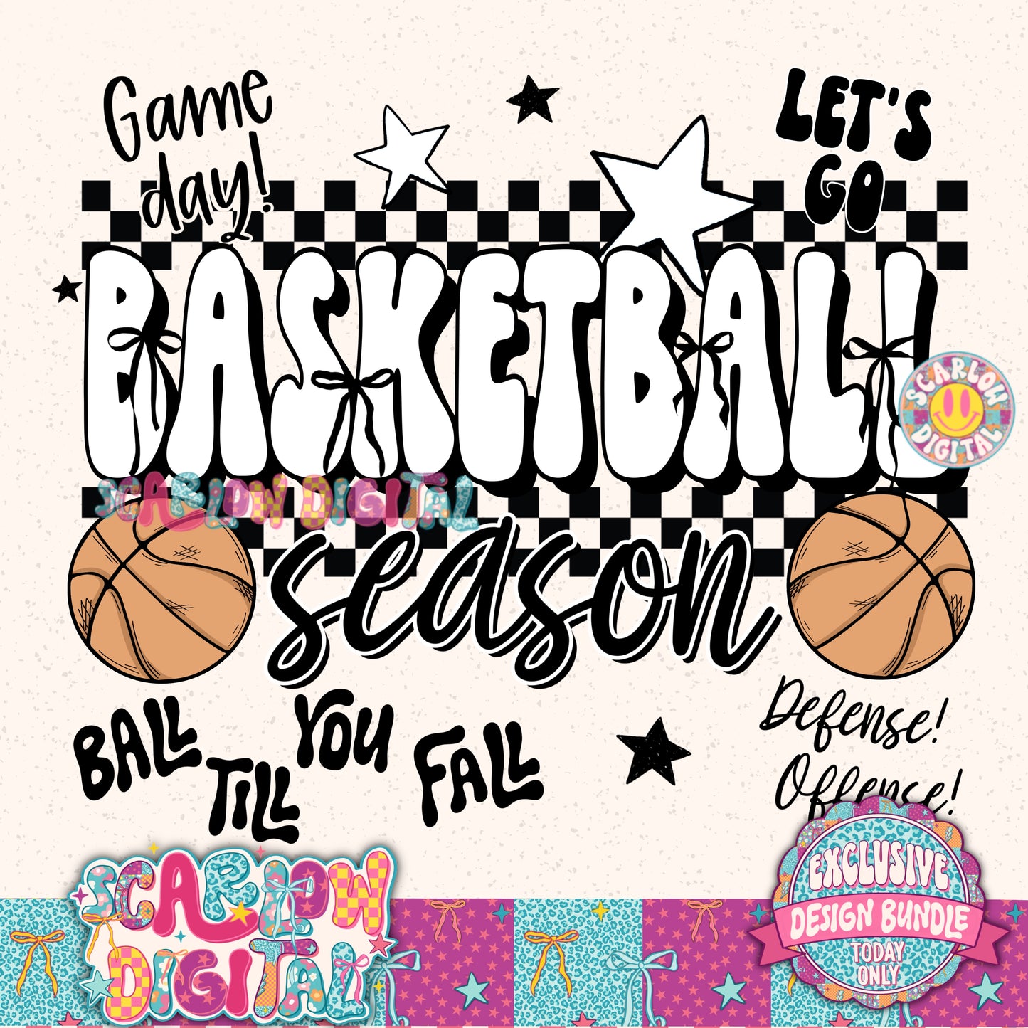 Exclusive Design Bundle - Includes 27 PNG Designs, 5 Alphas + Elements, and 9 Seamless Patterns