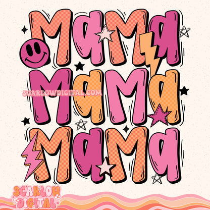 Retro Mama PNG Digital Design