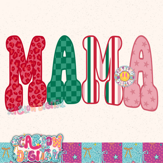 Christmas Mama PNG Digital Design