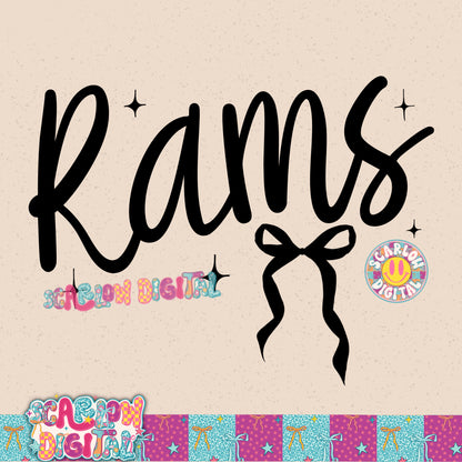 Rams Bow PNG Digital Design