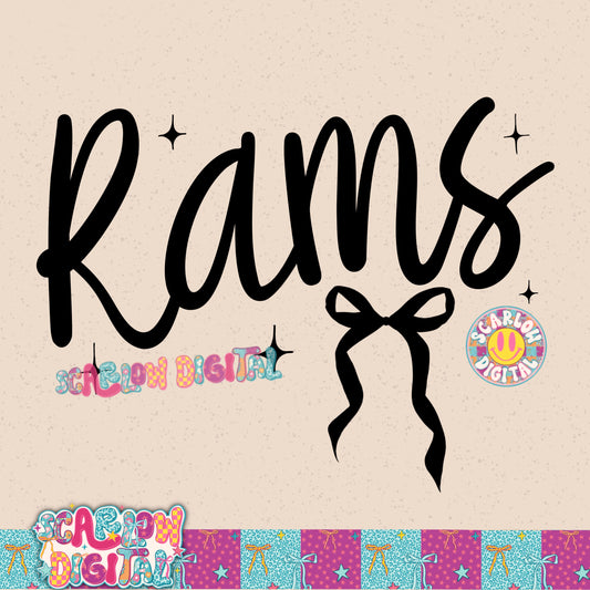 Rams Bow PNG Digital Design