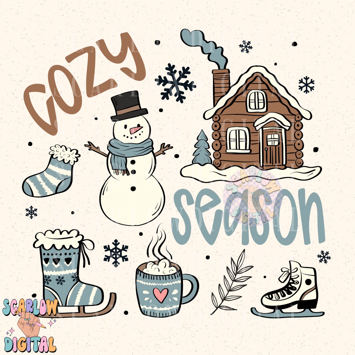 Cozy Season PNG Digital Design