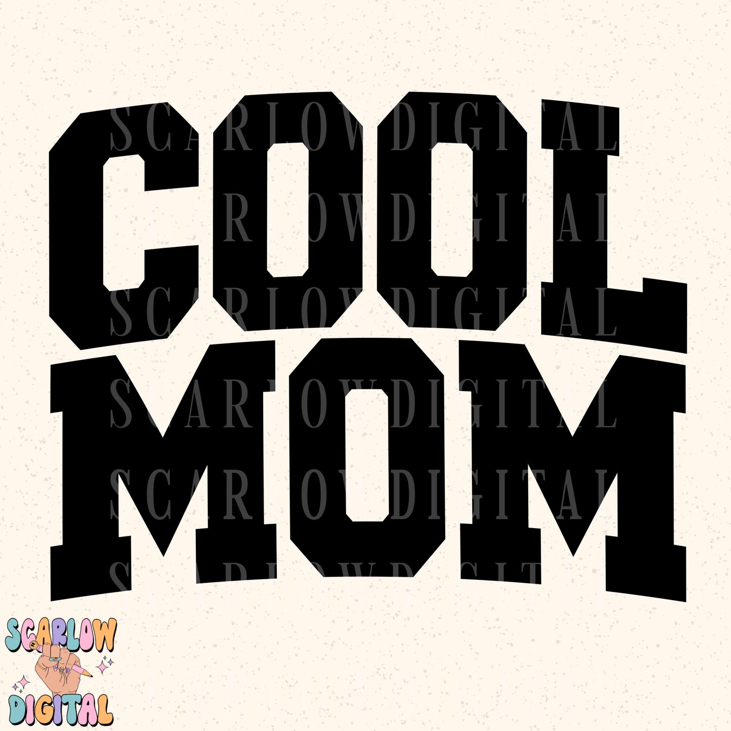 Cool Mom PNG Digital Design