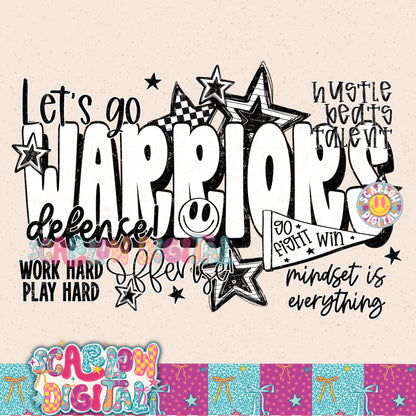 Warriors PNG Digital Design
