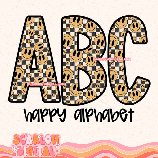 Happy Alphabet Set Digital Design