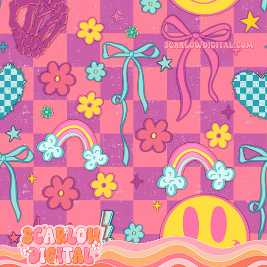 Retro Seamless Pattern Digital Design