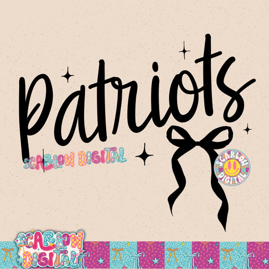 Patriots Bow PNG Digital Design