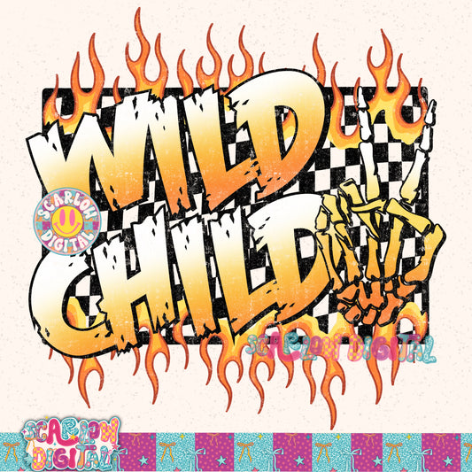 Wild Child PNG Digital Design