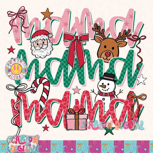 Christmas Mama PNG Digital Design